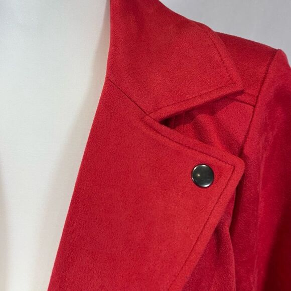 NYCC red faux suede blazer jacket size small NWT - Picture 5 of 7